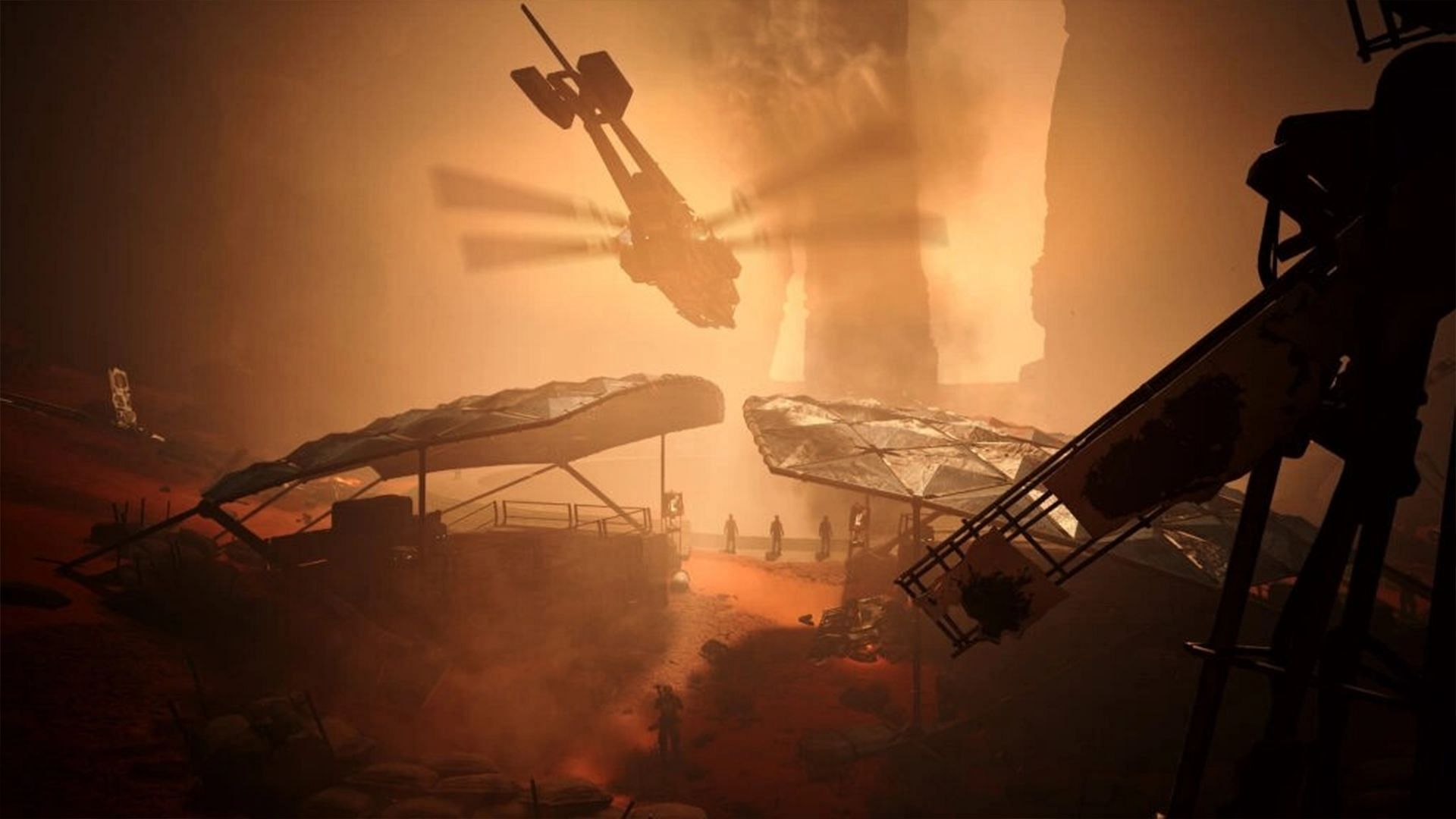 Coriolis Storms are a planet-wide event with enormous implications — especially for players exploring the Deep Desert (Image via Funcom)